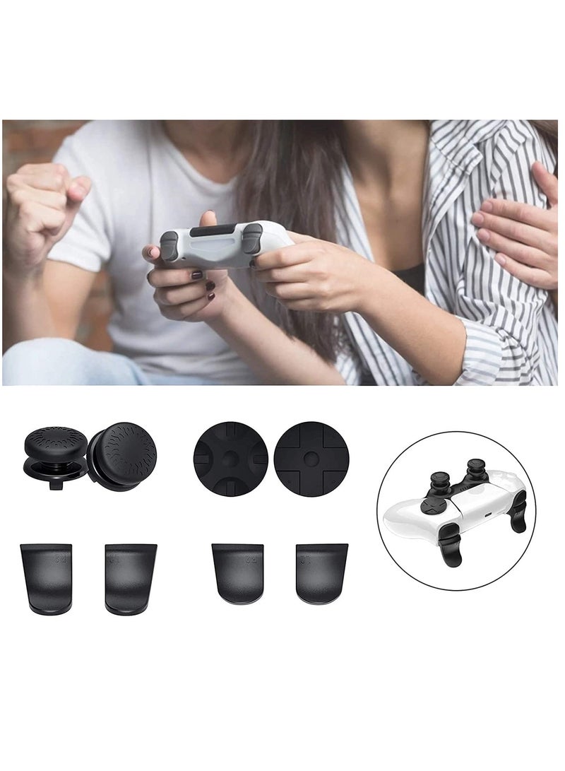 SOLARAE Accessories Kit Bundle for PS5 Compatible with DualSense Controller, Thumb Grips Sticks Joystick + L2 R2 Trigger Extender+D-pad Button for Playstation 5 Controller, Anti-Slip Replacement Parts - Image 5