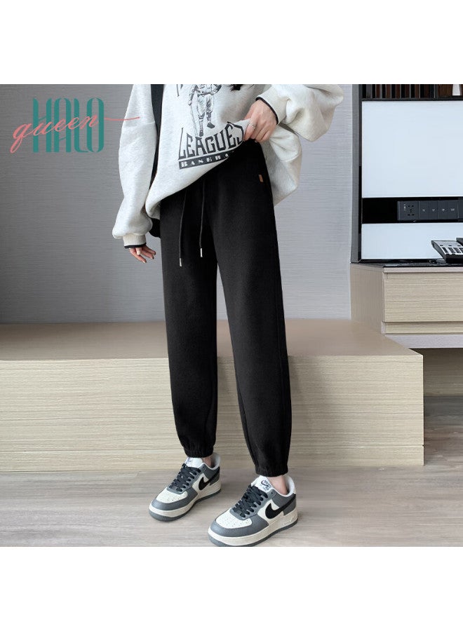 HALOQUEEN Halo Queen Women's Fleece Lined Casual Slim Fit Thickened Jogger Pants Lamb Wool Warm Sweatpants H13jk3756 - Image 2