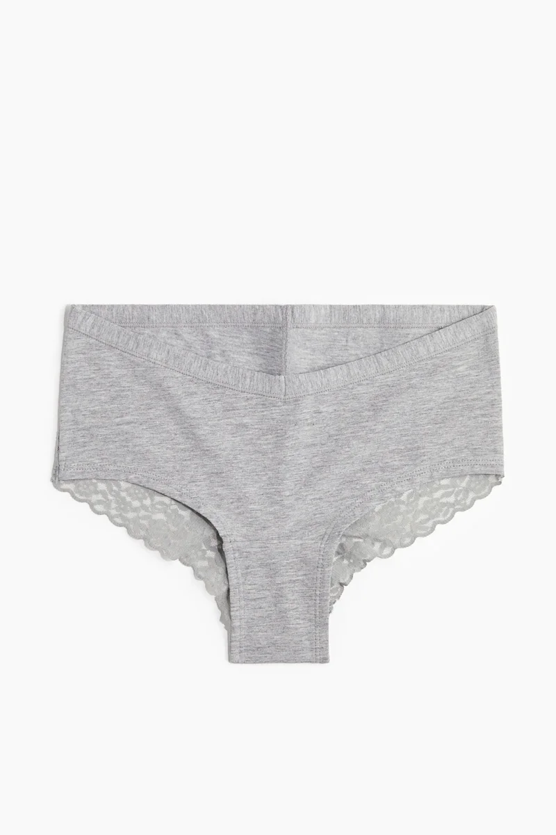 H&M MAMA 5-pack lace-trimmed cotton hipster briefs