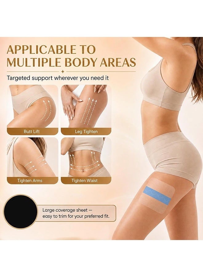 WEST MONTH 10Pcs Thigh Lift Tape Transparent lifting Adhesive Bandage Patch for Leg Body Sagging Skin Fat Anti Chafing Ultra Thin Inner Paste Waterproof Pad Disposable Shaping Leg Lifting Stickers - Image 4