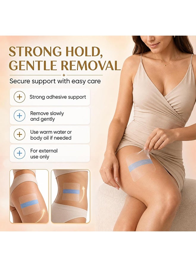 WEST MONTH 10Pcs Thigh Lift Tape Transparent lifting Adhesive Bandage Patch for Leg Body Sagging Skin Fat Anti Chafing Ultra Thin Inner Paste Waterproof Pad Disposable Shaping Leg Lifting Stickers - Image 5