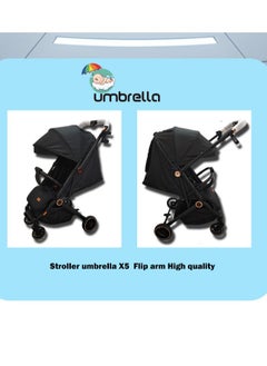 umbrella Stroller umbrella X5  flip arm High quality-Black  - Image 3