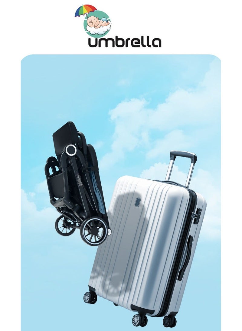 امبريلا عربية اطفال امبريلا اكس 5 ار  ذراع قلاب  وطاوله طعام  عالية الجودة-أسود - Image 5