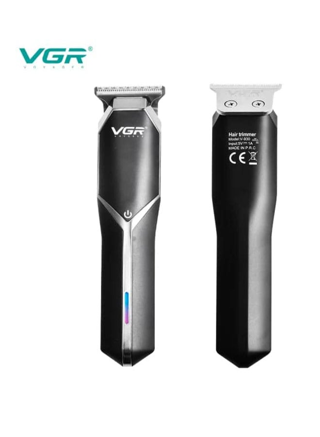 في جي آر ماكينة تشذيب الشعر وتدريجه V-930 الاحترافية قابلة للشحن وبإضاءة LED متعدد الألوان - Image 3