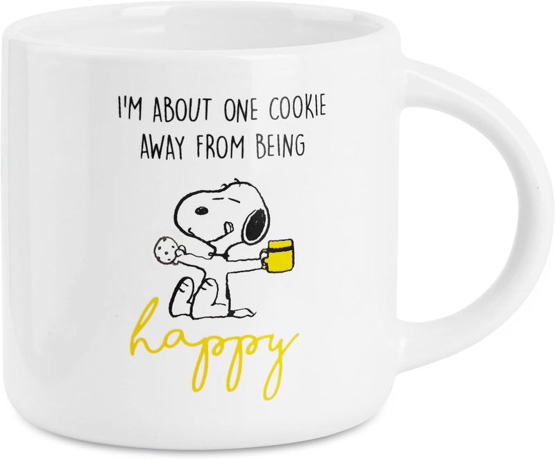 Peanuts Snoopy Coffee Mug Ceramic Mug Cute Cappuccino or Tea Mug for Women Teens Mom Wife Work Office Gifts for Women WhiteYellow Coffee 135 oz - Image 1
