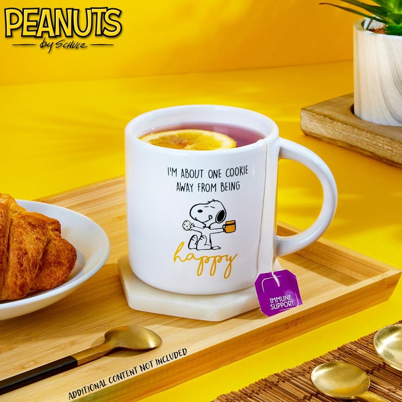 Peanuts Snoopy Coffee Mug Ceramic Mug Cute Cappuccino or Tea Mug for Women Teens Mom Wife Work Office Gifts for Women WhiteYellow Coffee 135 oz - Image 2