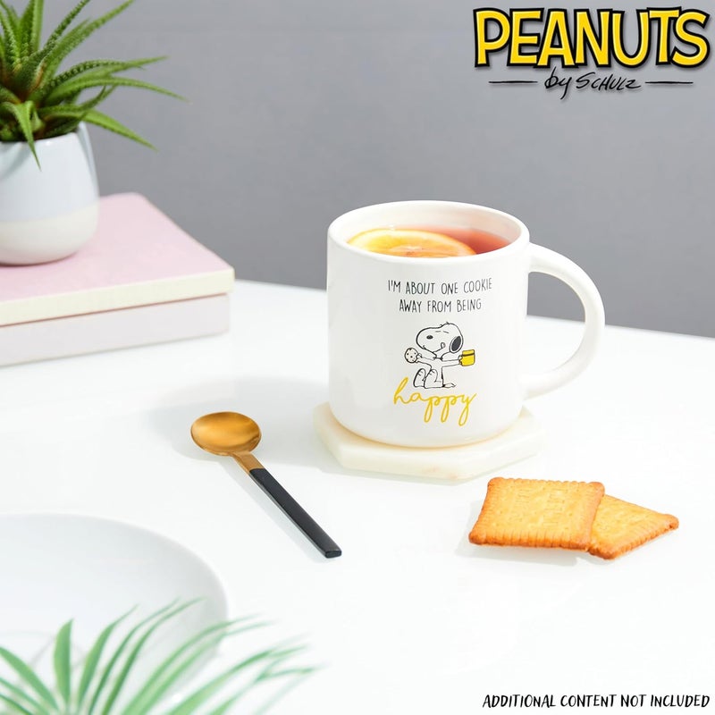 Peanuts Snoopy Coffee Mug Ceramic Mug Cute Cappuccino or Tea Mug for Women Teens Mom Wife Work Office Gifts for Women WhiteYellow Coffee 135 oz - Image 5