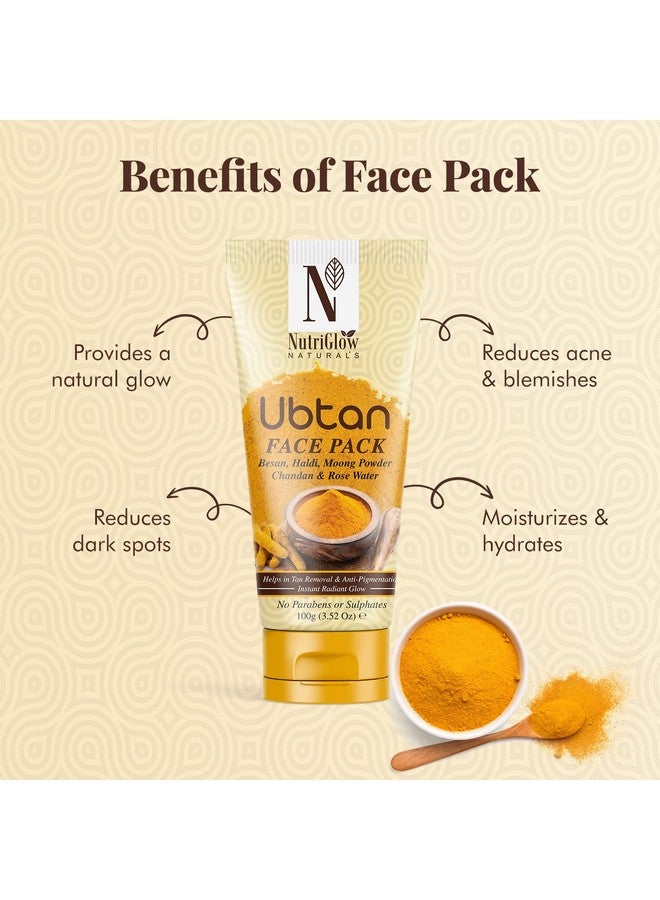 NutriGlow NATURAL'S Ubtan Face Wash (100g), Facial Kit (60g), Face Scrub (100g), Face Pack (100g), Pack of 4 - Image 2