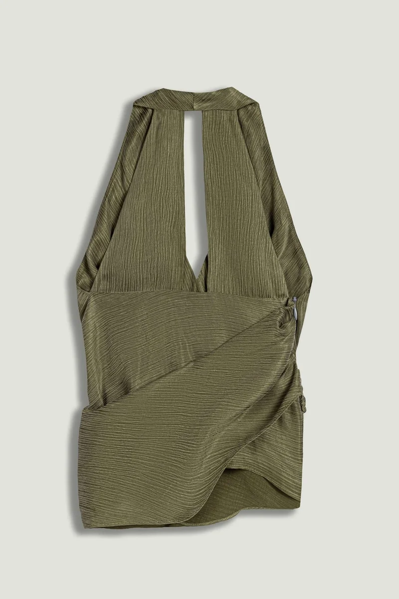 Nocturne  Asymmetric Halter Wrap Top for Women | Best Price UAE