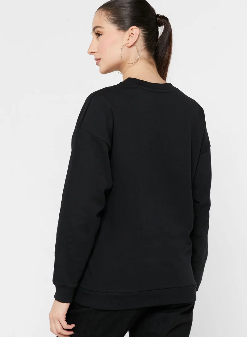 WMX Round Neck Graphic Sweatshirt