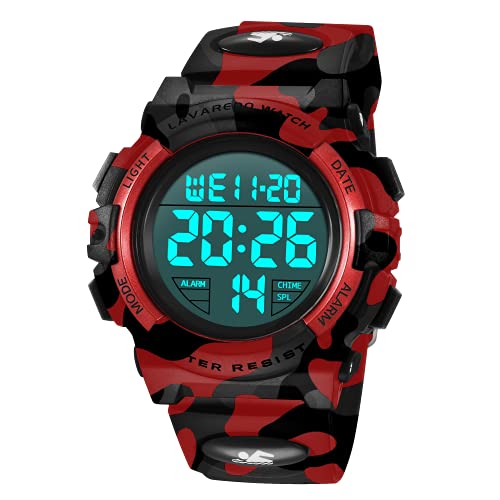A ALPS Kids Watch,Boys Watch for 3-15 Year Old Boys,Digital Sport Outdoor Multifunctional Chronograph LED 50 M Waterproof Alarm Calendar Analog Watch for Children with Silicone Band,Kids Gift - Image 1