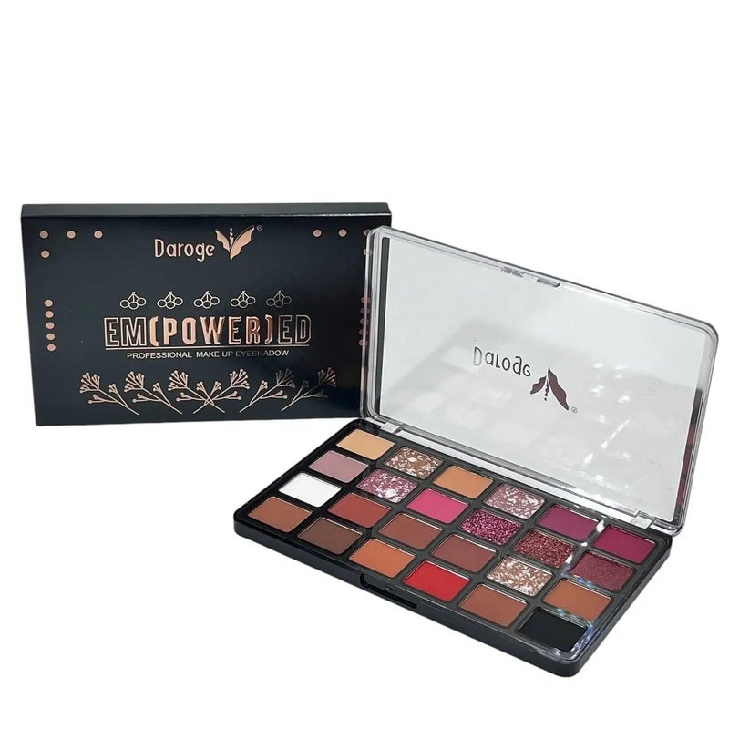 COSLUXE X DAROGE Empowered Eyeshadow Palette Makeup Palette Matte Shimmer 24 Colors Highly Pigmented UltraBlendable Natural Velvet Texture Eyeshadow Palette 02 36g - Image 2