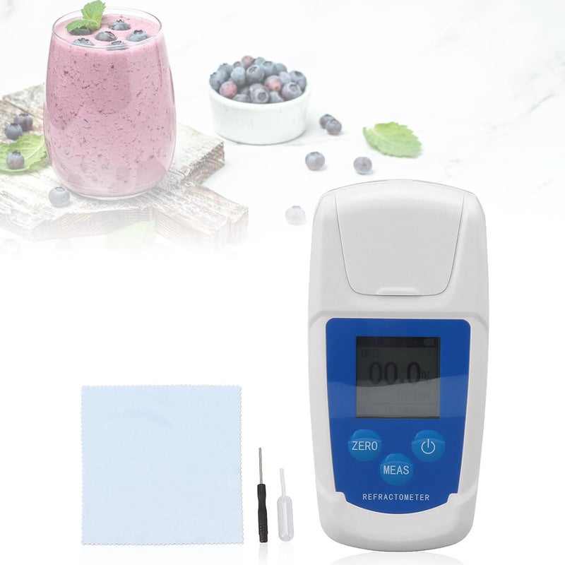 Digital Brix Refractometer, 0 to 55% Brix Meter Refractometer, High Accuracy Brix Tester Meter for Fruits Juices Vegetables Drinks Coffee, with Backlight Display - Image 1