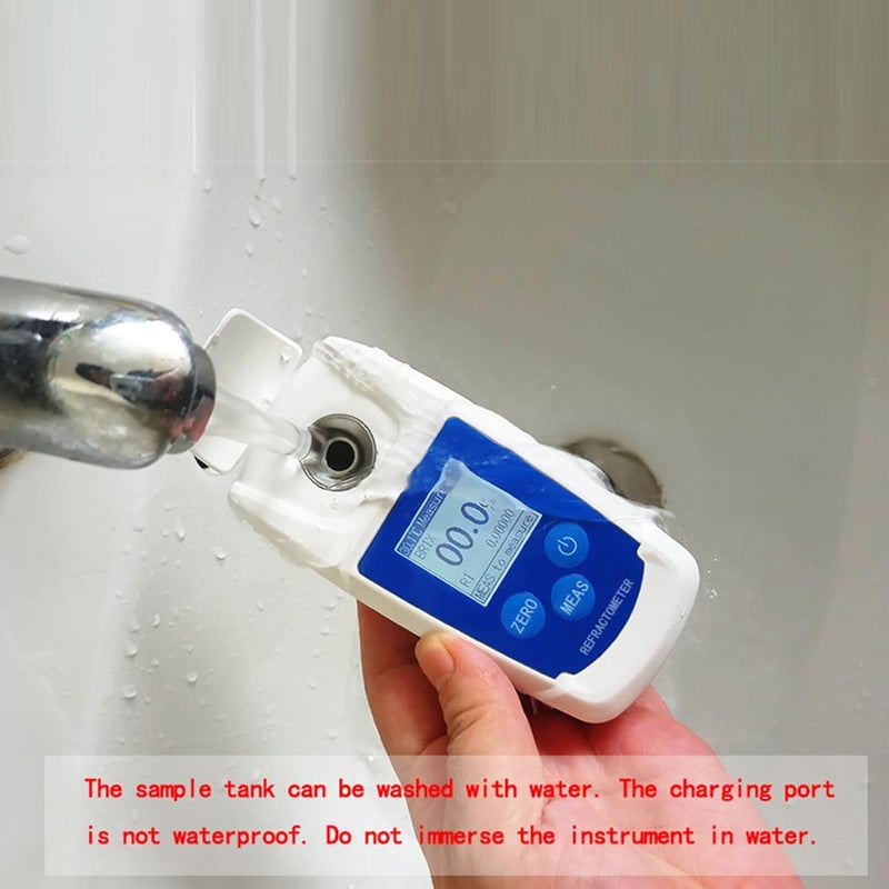 Digital Brix Refractometer, 0 to 55% Brix Meter Refractometer, High Accuracy Brix Tester Meter for Fruits Juices Vegetables Drinks Coffee, with Backlight Display - Image 5