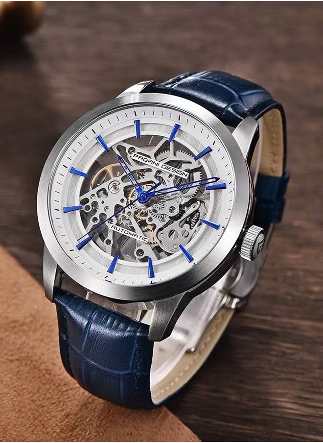 PAGANI DESIGN - Men's Automatic Wrist Watches, Mechanical Frame, Waterproof, Leather, With Stainless Steel Luxury Automatic Winding - Image 1