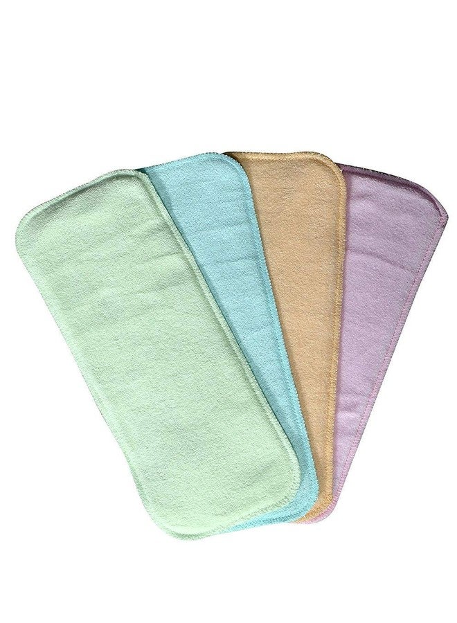 Crawl'in 3 layer Nappy Cloth Liners Washable & Reusable Microfiber Insert Pads for Mild Leak Diaper Liner (Multicolor) Pack of 4 - Image 1