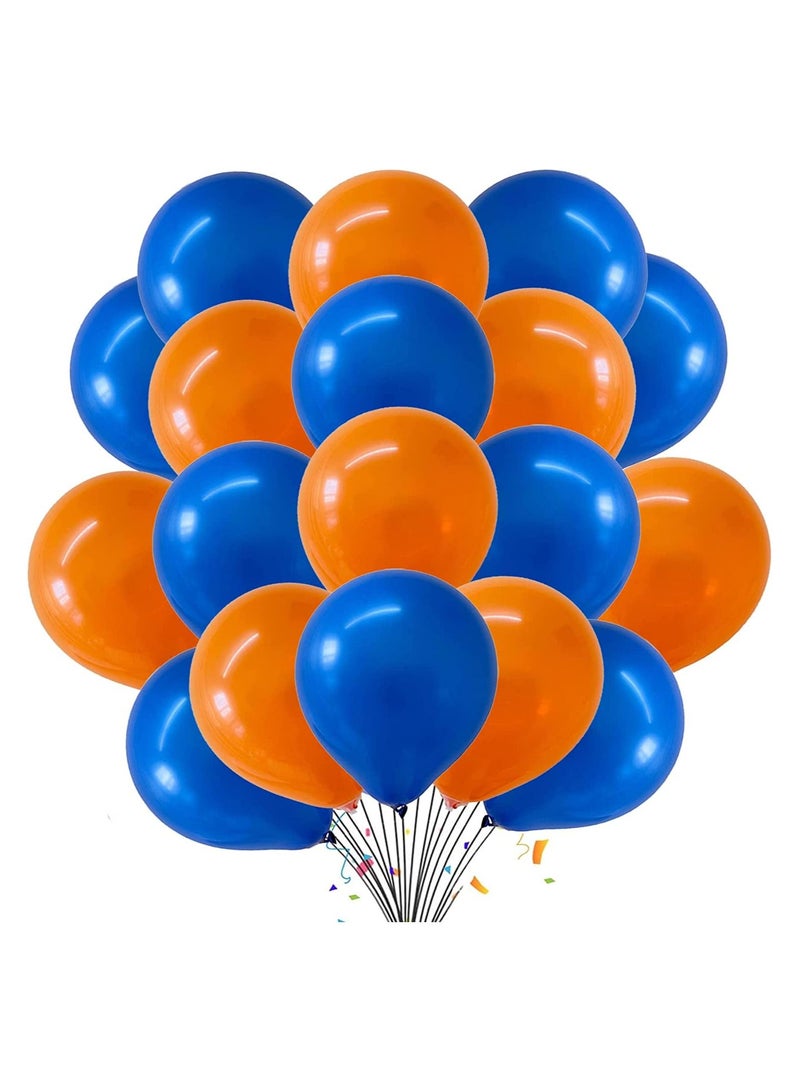 Highland 50 Piece Orange and Blue Balloons for Birthday Baby Shower Wedding Anniversary Party Decorations 