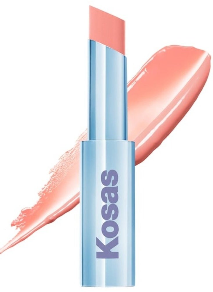 Kosas Kosas Wet Stick Moisturizing Shiny Sheer Lipstick with Ceramides Skinny Dip - cool baby pink 3g  - Image 1