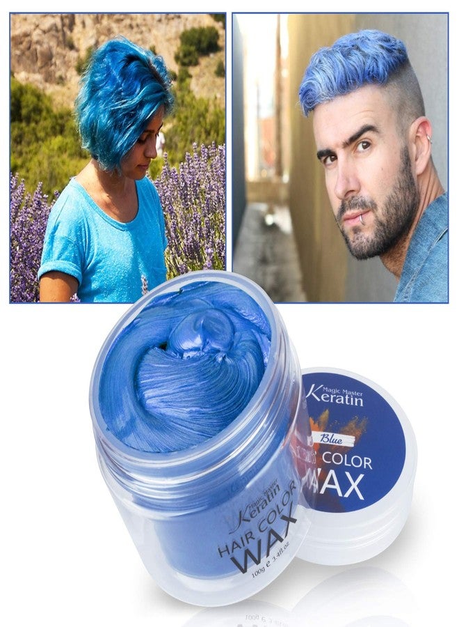 Magic Master Keratin Temporary Hair Color for Kids Blue, Hair Wax Color Dye for Dark Hair Instant Colored Hair Gel Hairstyle Wax Cream Mud Pomade 3.4 Oz Girl Gifts, Party, Cosplay & Halloween - Image 5