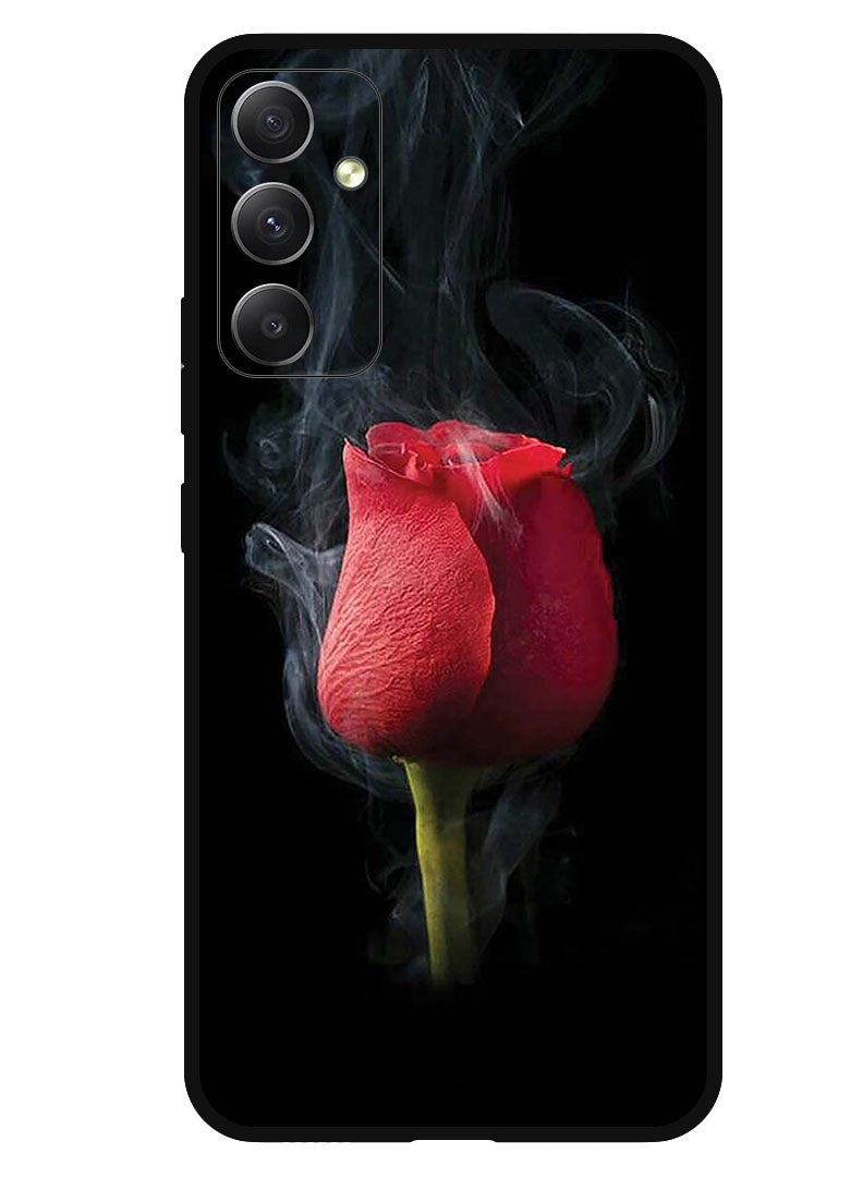 Theodor Protective Case Anti Scratch Shock Proof Bumper Cover For Samsung Galaxy M54 Red Rose - Image 1