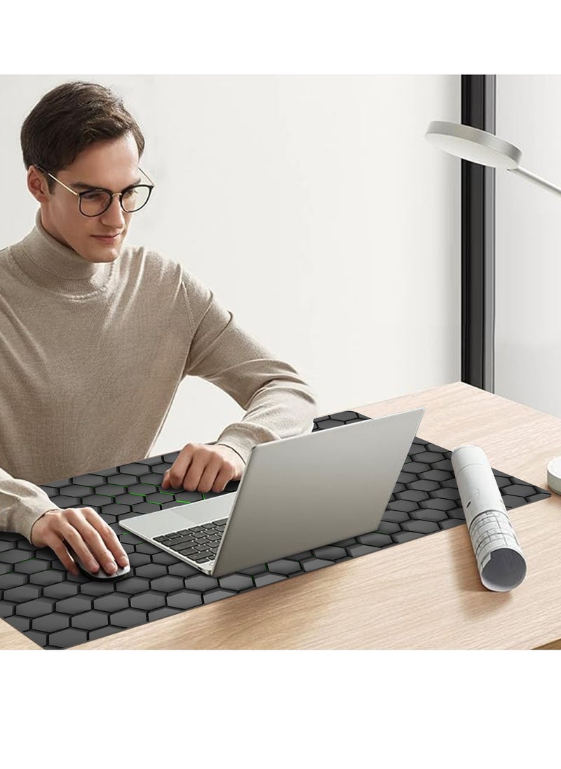 ماركة غير محددة - لوحة ماوس ألعاب كبيرة بحواف مخيطة، لوحة ماوس ممتدة مقاس XL مع قاعدة مضادة للانزلاق، وسادة مكتب مقاومة للانسكاب للوحة المفاتيح والماوس - Image 1