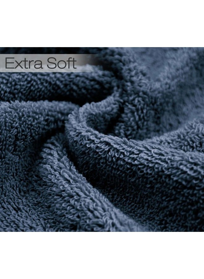 Cleanbear Extra Soft Wash Cloths Washcloths Set 6-Pack 13 x 13 Inches, Highly Absorbent Facecloths (Dark Gray) - Image 2
