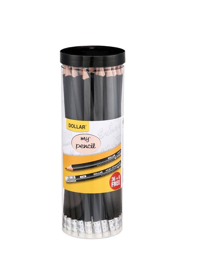 Dollar Pencil Black Lead With Eraser 42 s - Image 2