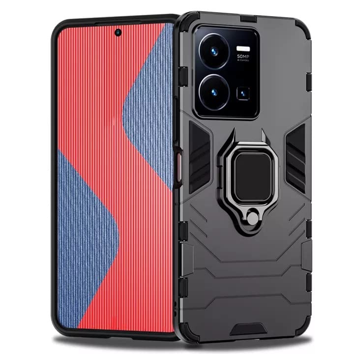 SPAZY CASE® Vivo Y35 / vivo Y22 Back Cover | Dual Layer Armor Defender Full Body Protective + PC Hybrid Kickstand Back Case for vivo Y35 / vivo Y22 - Image 1