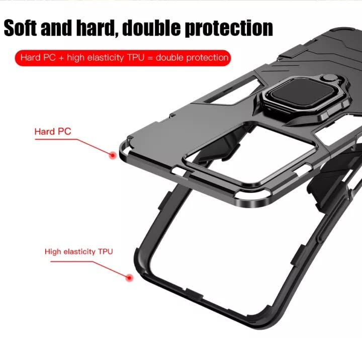 SPAZY CASE® Vivo Y35 / vivo Y22 Back Cover | Dual Layer Armor Defender Full Body Protective + PC Hybrid Kickstand Back Case for vivo Y35 / vivo Y22 - Image 5