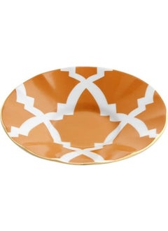 Porland Morocco Pattern3 Orange Ergonomic Tea Plate 12cm  - Image 2
