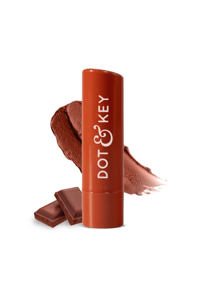 Dot & Key Barrier Repair Hydrating Lip Balm SPF 50 | Cocoa Nude | Repairs Damaged Lip Barrier | Medium Tinted | 4.5 gm - Image 1