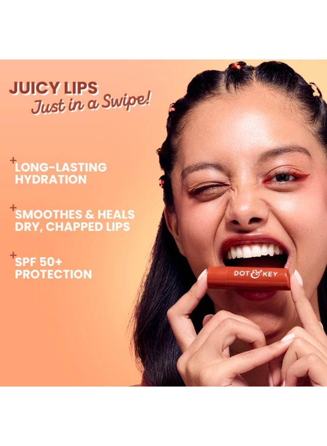 Dot & Key Barrier Repair Hydrating Lip Balm SPF 50 | Cocoa Nude | Repairs Damaged Lip Barrier | Medium Tinted | 4.5 gm - Image 4