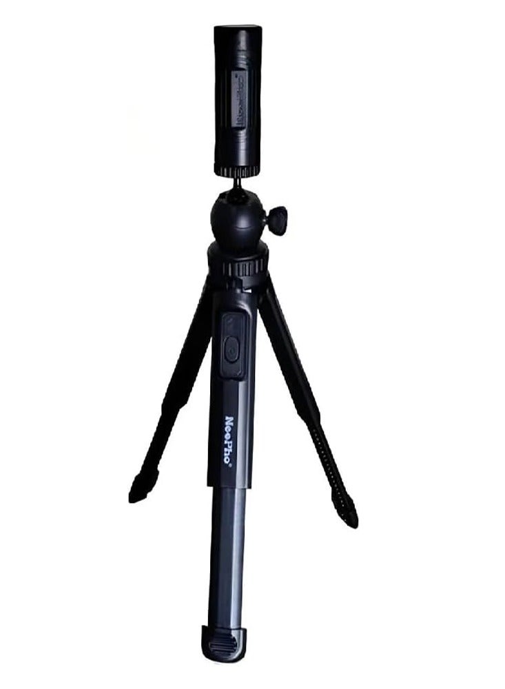 NeePho Tripod NP-999S , Professional Camera Tripod, Lightweight and Durable, Pan/Tilt/Swivel Head, Adjustable Height up to 105cm, 360° Rotating Head, Bluetooth Remote Control, Foldable Design for Travel, Stable Base to Prevent Shake, Comfortable Grip, Built-in Balance, Compatible with Professional Cameras and Mobile Phones – Ideal for Travel, Trips, or Studio Photography  - Image 3