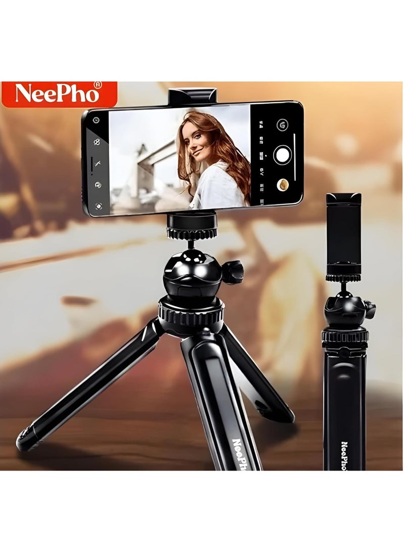 NeePho Tripod NP-999S , Professional Camera Tripod, Lightweight and Durable, Pan/Tilt/Swivel Head, Adjustable Height up to 105cm, 360° Rotating Head, Bluetooth Remote Control, Foldable Design for Travel, Stable Base to Prevent Shake, Comfortable Grip, Built-in Balance, Compatible with Professional Cameras and Mobile Phones – Ideal for Travel, Trips, or Studio Photography  - Image 5