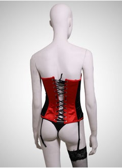 ovitio Black and Red Lingerie Set with Lace Details - Two Pieces  - Image 2