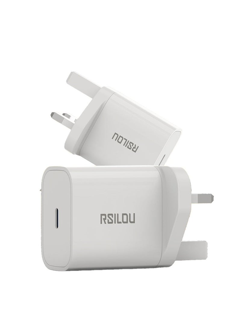 RSILOU R4231 - 20W Type-C Fast Charging Wall Charger with 100cm Type-C Cable | Smart Power Adapter for All Mobile Phones | Compact & Safe Design - Image 2