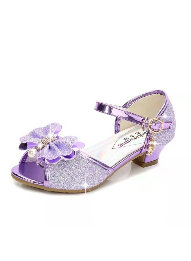 New Summer Crystal Girls Princess Shoes Little Girl Performance High Heel Sandals Huizhou A Generation Of Hair