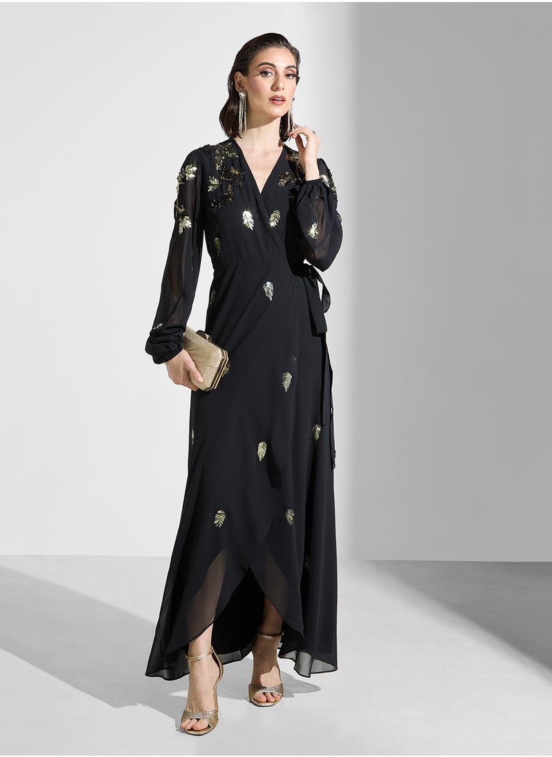 Hope & Ivy - Embellished Back Bow Detail Dress - Image 1
