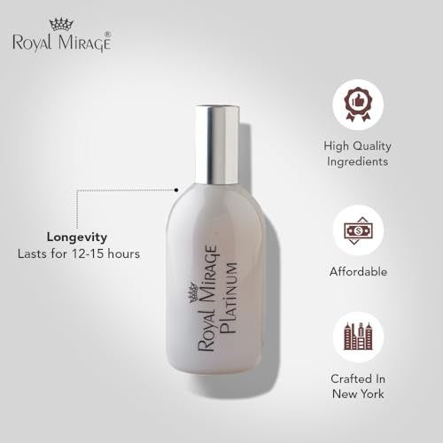 Royal Mirage Platinum Eau de Cologne | Long Lasting Perfume for Men & Women | Floral & Woody Fragrance | Bergamot, Jasmine & Sandalwood Notes | Unisex EDC | 120ml - Image 4