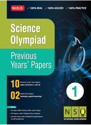 MTG Science (NSO) Olympiad Previous Years Papers with Mock Test Papers Class 1 - Sample OMR Sheet with Chapterwise Analysis | SOF Olympiad Books For 2023-24 Exam MTG Editorial Board - pzsku/Z8A62A63BAA012454B776Z/45/_/1730195231/fd618091-8292-4c3c-af9b-0849af9070d1