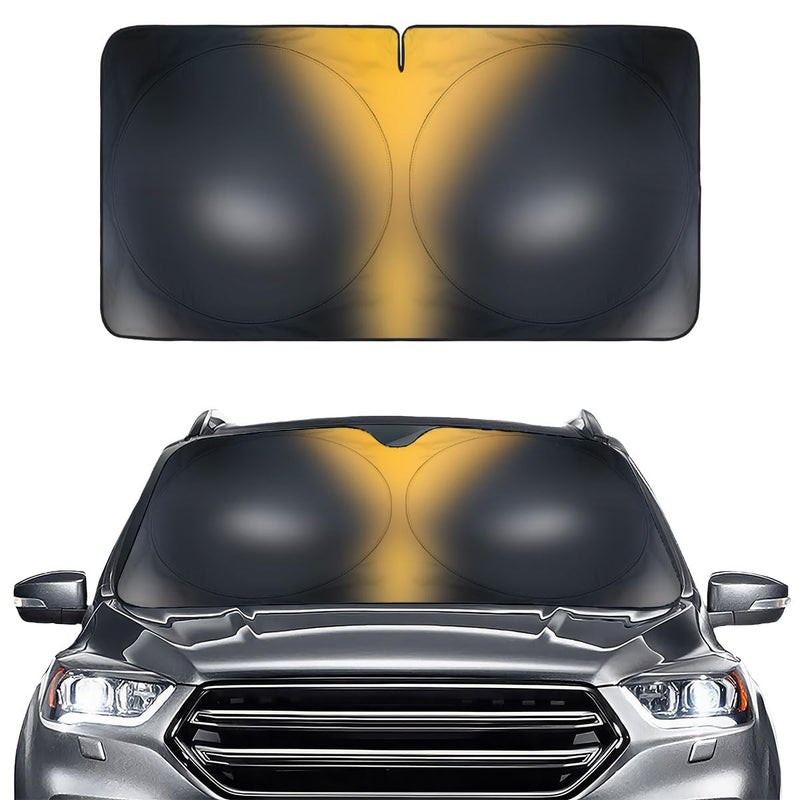 GENANY Sinister Eyes Windshield Sun Shade for Car SUV Truck 69x35 Inches Automobile Sunshade Protector Blocks UV Car Accessories Auto Decor - Image 2
