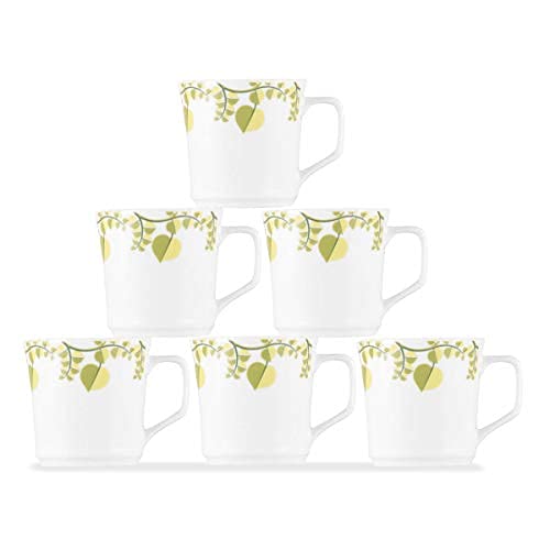 UPC U.P.C. Bone China Set of 6 Tea/Coffee Mugs, Tea Cup/Mug Set, Microwave & Dishwasher Safe Coffee Cup Set, Tea Cup Set of 6 Bone-Ash Free-150ml. - Image 4