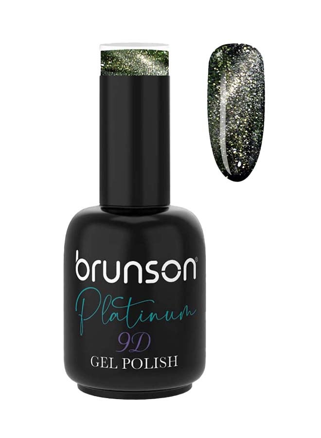 brunson Platinum Cat Eye Shiny Holographic 9D, Glitter Soak Off Gel Nail Polish BSM520 - Image 1