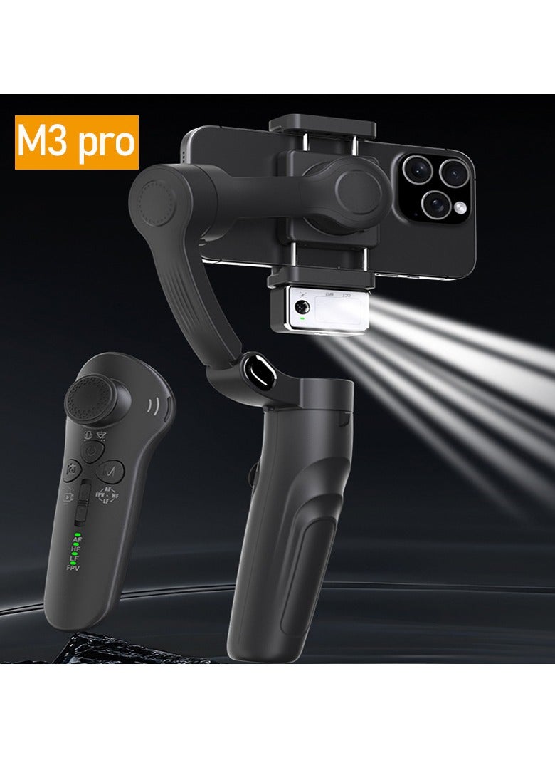 M3 phone stabilizer three-axis anti shake gimbal handheld shooting live AI face tracking with remote control selfie stick - Image 1