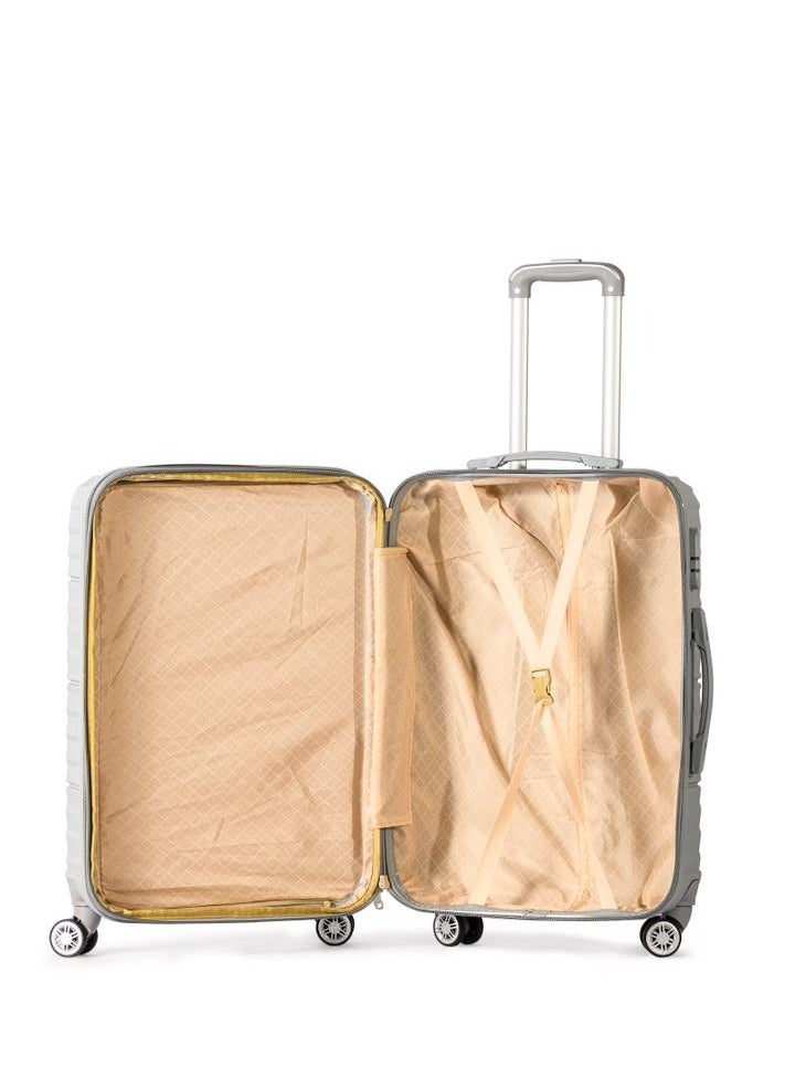 ماسلز بيترا-طقم شنط سفر 4 قطع مقاسات (20,18"",24",28" ) (فضي)  - Image 4