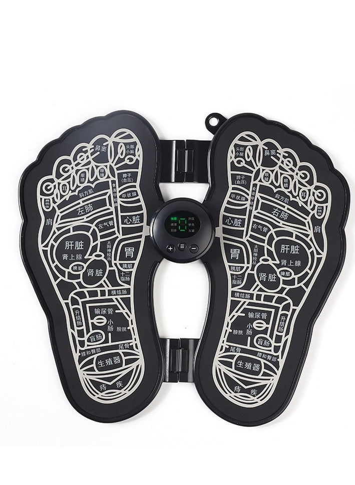 general Electric Foot Massager, 6 Modes, Nine Intensity, USB Rechargeable Foldable Electric Foot Massage Pad, EMS Foot Stimulator Massager to Relieve Muscle Pain and Tired Legs - Image 2