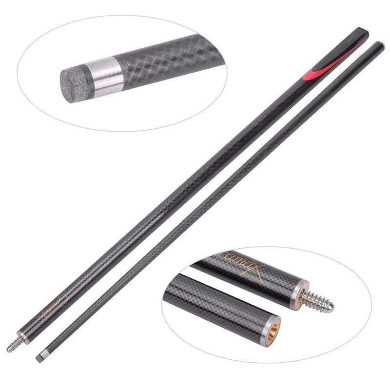 JBB Snooker Cue Stick and Pool Cue Stick Combo of Billiards and Snooker Designer Cue Stick with Cue Cover, Glove, 2-Chalk and 2-Cue Tips, 9mm (Black) - Image 2