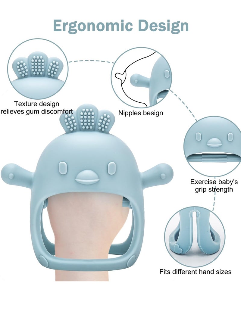 iMissiu Baby Fruit Food Feeder & Freezer Tray and Silicone Teether, Babies Teething Toys for 3 6 9 12+ Months, Includes 2 Extra Pouches & Travel Lids  - Image 3