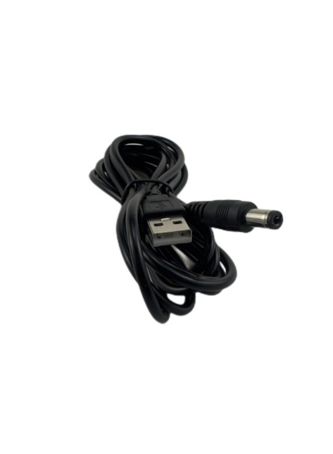 كابل شحن USB بقابس تيار مستمر من USB إلى تيار مستمر 5.5 * 2.1 ملم مناسب لجميع أنواع المنتجات الإلكترونية - اللون: أسود 2 متر  - Image 5