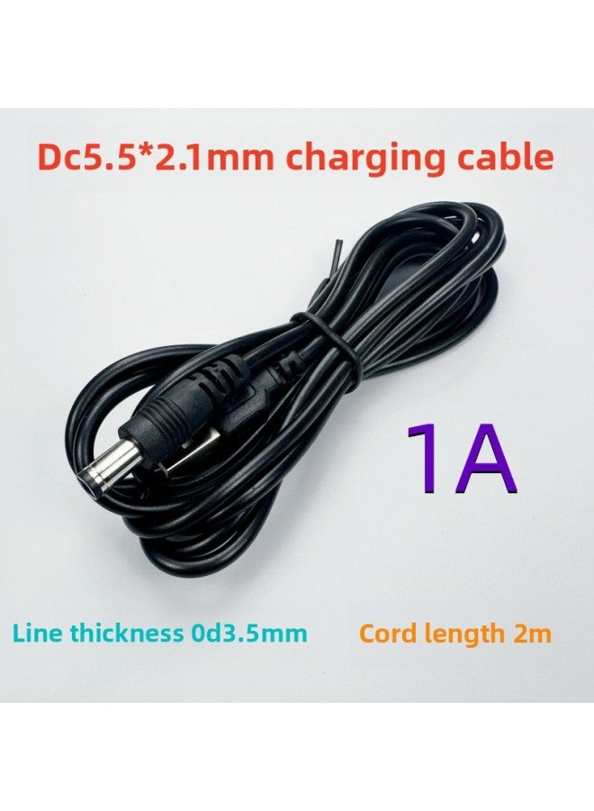 كابل شحن USB بقابس تيار مستمر من USB إلى تيار مستمر 5.5 * 2.1 ملم مناسب لجميع أنواع المنتجات الإلكترونية - اللون: أسود 2 متر  - Image 1